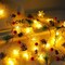 30 Led 10ft Christmas Pine Cones Red Berry Battery Operated Snowflake Lights